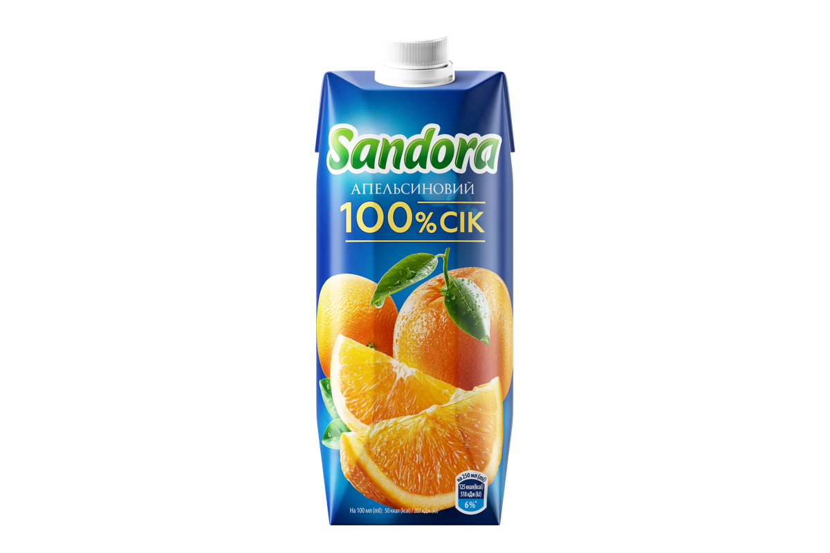 Напій Сік Sandora Апельсин 0,5