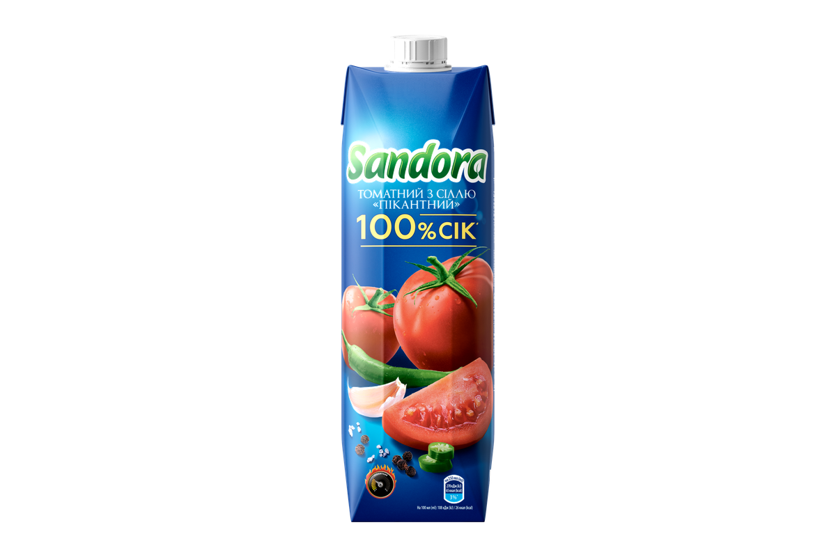 Напій Сік Sandora Томат Пікантний 0.95